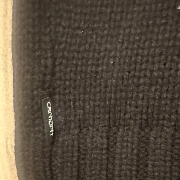 Carhartt WIP Black Knit Santa Fe Cardigan Sweater XXL Brand New